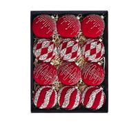 Hangsu Lot de 12 boules de Noël à suspendre pour intérieur ou extérieur