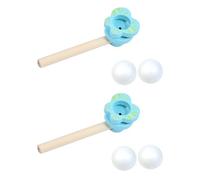 Hangsu Lot de 2 balles flottantes en bois pour enfants - Améliore le contrôle de la respiration - Jouet éducatif pour développer la coordination - Jeu de balle en bois