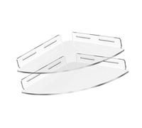 Hangsu Lot de 2 étagères murales de douche transparentes sans perçage nécessaire - Rangement étanche pour salle de bain - Pour surfaces carrelées