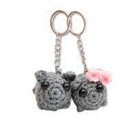 Hangsu Lot de 2 porte-clés en crochet avec pendentif en forme de hamster triste - Cadeau mémorable pour les amoureux de hamster, a, taille unique