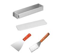 Hangsu Lot de 3 moules à tiramisu avec spatule et panneau amovible en acier inoxydable 304 pour une utilisation robuste Tiramisu avec spatule