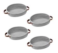 Hangsu Lot de 4 paniers de rangement en corde de coton robuste élégants pour une solution propre et propre pour chambre d'enfant