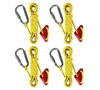 Hangsu Lot de 4 tendeurs réfléchissants pour tente avec tendeur en aluminium pour camping, randonnée, guide extérieur avec mousqueton de verrouillage