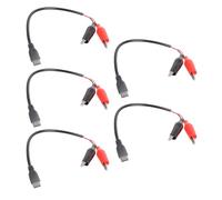 Hangsu Lot de 5 connecteurs type C à pince crocodile en plastique pour tester des appareils électroniques et alimenter des fils numériques