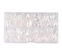 Hangsu Lot de 500 faux ongles longs en acrylique transparent en forme d'amande/stilettos avec étui
