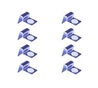 Hangsu Lot de 8 pinces pratiques pour couvercle d'aquarium antirouille - Pour aquarium sans cadre - Fixation sécurisée