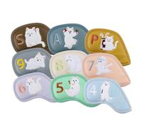 Hangsu Lot de 9 housses de protection en polyuréthane pour tête de canne à pêche Motif chats