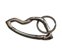 Hangsu Mousqueton surdimensionné en forme d'étoile tendance avec des designs uniques en forme d'étoile pour une utilisation tendance et pratique Porte-clés en métal robuste, Couleur acier., Wolf Teeth