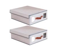 Hangsu Organiseur de literie en tissu non tissé de grande capacité avec couvercle amovible et fenêtre transparente pour taies d'oreiller