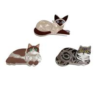 HANGSU Pince à cheveux chat pour cheveux, pinces à cheveux d'animaux, pinces à cheveux pour femmes, pinces à cheveux pour filles, cadeaux pour amoureux des chats, pince à cheveux antidérapante (I#)