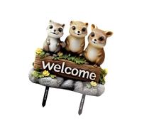 Hangsu Piquets de jardin artistiques en PVC résistant à la décoloration - Panneau de bienvenue - Plaques d'adresse pour projet d'aménagement paysager