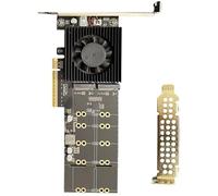 Hangsu Plugs Play 4 ports NVMe PCIe4.0 Adaptateurs d'extension 4 emplacements Débit 16 Go/s Idéal pour les mises à niveau de stockage des stations de travail