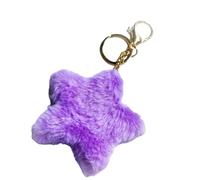 Hangsu Porte-clés en peluche robuste en forme d'étoile pour une reconnaissance facile dans les trajets quotidiens ou les voyages Porte-clés étoile essentiel, violet, taille unique