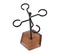 Hangsu Porte-verres à vin élégant sur pied - Support décoratif pour verres à vin inversés avec 4 crochets pour les fêtes et une utilisation quotidienne