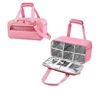 Hangsu Sac de transport pour marqueurs artistiques de grande capacité avec sangle réglable - Organiseur portable pour crayons de couleur, rose, Taille unique