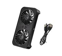 Hangsu Support de refroidissement alimenté par USB, double ventilateur, fonctionnement silencieux, base à flux d'air élevé pour la maison et le bureau, support alimenté par USB