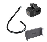 Hangsu Support de tablette en tube métallique avec poignée de 35 mm d'épaisseur, tuyau de 13 à 47 mm compatible pour un positionnement stable des angles régulables Pince de montage de bureau
