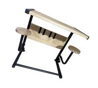 Hangsu Support en bois avec base en métal pour rangement de garage et étagère moderne pour casque de course, taille unique, Comme décrit