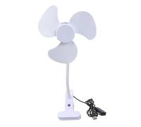 Hangsu Ventilateur de bureau portable avec pince rotative à 360° 5 V Alimentation USB Petit fonctionnement silencieux pour intérieur et extérieur Clip coudé multiple pour voiture/bureau
