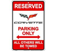 HangTime Plaque en métal Corvette Parking Only 20,3 x 30,5 cm