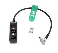 HangTon 0b 2 Broches D - Tap hub 3 Port Power Distributor for Arri Alexa Mini LF Red dsmc2 Camera Battery Pack Right Angle 30 cm Screw Installation