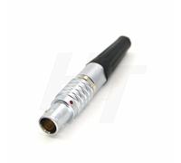 Hangton 1B Connecteur circulaire multipolaire en métal mâle droit FGG Push-Pull Quick Lock à souder (4 broches, prise)