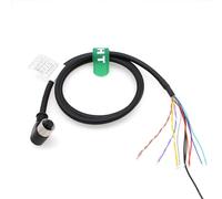 Hangton 24V Power IO Trigger Cable M12 A-Codage 12 Broches Femelle Angle Droit à la Ligne de vol pour cognex in - Sight 7000 capteur d'actionneur Industriel automatisation de réseau 2m
