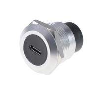 HangTon 5pack USB-C Type C Coupleur Panneau Douille Connecteur de traversée de cloison résistant aux intempéries, câble Circulaire en Ligne Extension Femelle à Femelle