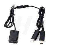 HangTon 5V USB vers NP-FW50 DC Coupleur de batterie factice pour Sony A7 A7II A7S A7SII A7R A7RII A6300 A6500 A6000 A5100 NEX Series Camera (double USB)