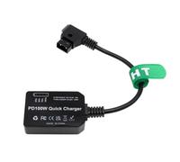 HangTon Adaptateur d'alimentation D-Tap vers USB-C, PD 100 W 5/9/12/20 V pour appareil photo Canon Sony LUMIX, moteur de mise au point, moniteur, téléphone, ordinateur portable, batterie V-Mount