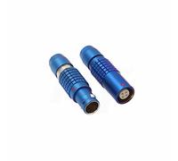 HangTon Blue 1B FGG PHG 304 Connecteur 4 broches mâle femelle circulaire Push Pull Free Socket et câble compatible avec Lemo (4 broches, bleu)