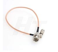 HangTon Câble adaptateur coaxial Mini SDI vers SDI 75 ohm pour Blackmagic Camera Video Assist Monitor (30 cm, angle droit DIN 1.0/2.3 vers BNC 316D)