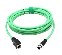 HangTon Câble adaptateur Ethernet M12 4 broches D-codé mâle vers RJ45 Jack Cat5e réseau pour Omron Keyence IV2 SICK Datalogic Matrix 410N 450 10 m