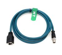HangTon Câble adaptateur Ethernet pour lecteur de codes-barres Cognex in-Sight 2000 7000 8000 9000 Basler Baumer Caméra Capteur Capteur Barcode 8 broches X M12 vers RJ45 CAT-7e 2M