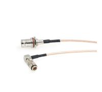 HangTon Câble adaptateur mini BNC vers signal vidéo BNC SDI pour caméra Blackmagic (15 cm, angle droit DIN 1.0/2.3 vers BNC femelle RG179)