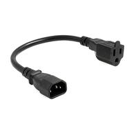 HangTon Câble adaptateur UPS PDU IEC320 C14 mâle vers NEMA 5-15R pour écran d'ordinateur PC 10 A 30 cm