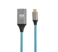 HangTon Câble adaptateur USB-C vers HDMI femelle 4K 60 Hz pour iPhone 15/16 Pro Max, MacBook Pro/Air, Samsung Huawei ordinateur portable téléphone vers écran TV projecteur, miroir d'écran, tresse