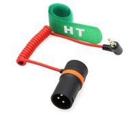 HangTon Câble audio de 3,5 mm Mini Jack à XLR 3 broches pour microphone BOYA Rode Wireless GO II sur Sony FX9 FX3 Canon appareil photo Mixer Recorder, angle droit mâle rouge tressé 50 cm