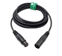 HangTon Câble audio équilibré pour enregistreur de micro, amplificateur de casque, XLR mâle à femelle XLR 4 broches (3 mètres)