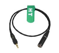 HangTon Câble audio pour BMPCC 4K 6K Canon C70, Sennheiser EK500 G4 Sony UWP D21 URX Deity Récepteur, 3.5mm 1/8" vers Mini XLR 3 Pin 30cm