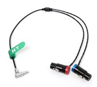 HangTon Câble audio pour caméra ARRI Alexa 35, mini LF, enregistreur de mixage, appareils sonores, type Lemo à angle droit 6 broches vers double XLR 3 broches femelle, 60 cm