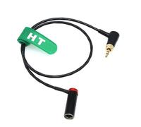 HangTon Câble audio pour Sennheiser Sony Wireless Receiver vers Blackmagic BMPCC 4K BMCC 6K Canon C70, Low-Profile Verrouillage 3.5mm 1/8" to Mini XLR 3 Pin Red 50cm