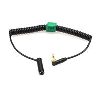 HangTon Câble audio spiralé pour Rode Wireless GO vers Canon C70 BMPCC 4K BMCC 6K Pro Camera, 3.5mm 1/8" vers TA3M Mini XLR 3-pin Low-Profile