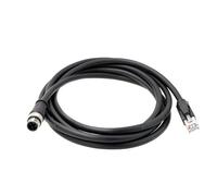 HangTon Câble blindé M12 à 4 broches D-code vers RJ45 Cat6 pour Omron Keyence Sick capteurs, PROFINET, réseaux Ethernet industriels automatisation, 1,35 m