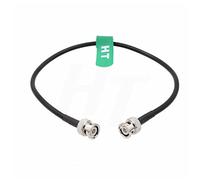 HangTon Câble BNC mâle vers BNC mâle 6G SDI RG223 RF coaxial 50 Ohm double blindage faible perte de signal pour antenne GPS, radio, LAN/WAN données vidéo (30 cm)