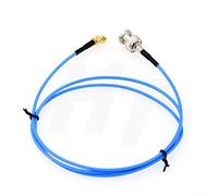 HangTon Câble BNC vers Microdot 10-32 50 Ohm pour accéléromètre, transducteur, test de vibration acoustique (60 cm, coudé)