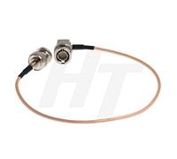 HangTon Câble coaxial 3G HD-SDI vidéo RF ultra flexible et fin pour appareil photo - Angle droit mâle BNC vers mâle droit BNC RG179 - 75 Ohm (40 cm)