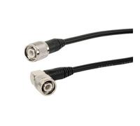 HangTon Câble coaxial blindé pour antenne radio 50 Ohm TNC vers TNC à angle droit faible perte RG223 gaine en PVC noir 4 m