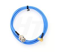 HangTon Câble coaxial BNC mâle vers Microdot 10-32 UNF RF pour accéléromètre, transducteur, test de vibration acoustique (2 m, coudé)