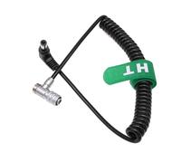 HangTon Câble d'alimentation 12 V CC à angle droit pour caméra Blackmagic Cinema BMCC 6K, Pocket BMPCC 4K 6K Pro, spiralé